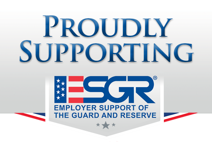 Proudly Supporting Employer Support of the Guard and Reserve